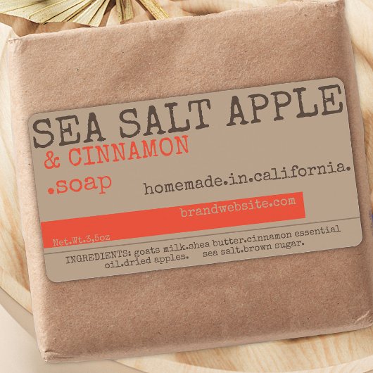 Moderne Rustic  Stijlzeepverpakking Etiket