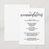 Moderne Rustic-trouwaccommodatiekaart Informatiekaartje (Voorkant / Achterkant)