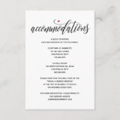 Moderne rustic-trouwaccommodatiekaart v1 informatiekaartje (Voorkant)