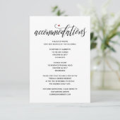 Moderne rustic-trouwaccommodatiekaart v1 informatiekaartje (Staand voorkant)