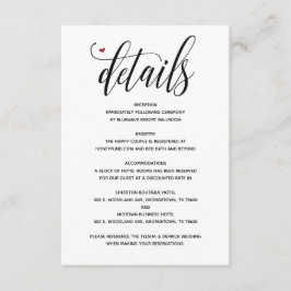 Moderne rustic trouwgegevens, kaart v1