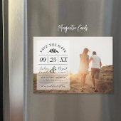 Moderne Rustic Typografie Foto slaat de datum op