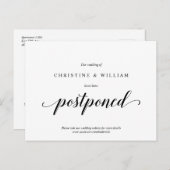 Moderne Rustic, Uitnodiging huwelijk uitgesteld (Voorkant / Achterkant)