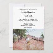 Moderne rustic voeg je eigen foto's Weddenschap to Kaart (Voorkant)