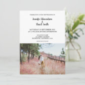 Moderne rustic voeg je eigen foto's Weddenschap to Kaart (Staand voorkant)