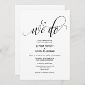 Moderne Rustic We Wedding Kaart (Voorkant / Achterkant)