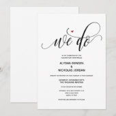 Moderne Rustic We Wedding Kaart (Voorkant / Achterkant)