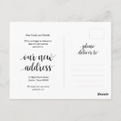 Moderne Rustic, we zijn verhuisd, we richten de aa Briefkaart (Achterkant)