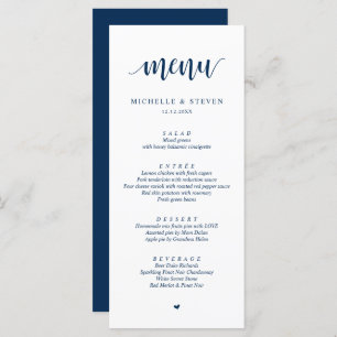 Moderne Rustic Weddenschap-menu Menu