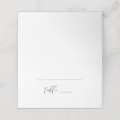 Moderne Rustic Wedding Folded Place Card Plaatskaartje (Buitenkant ongevouwen)