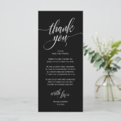 Moderne Rustic Wedding Reception Hartelijk dank Programmakaart (Staand voorkant)