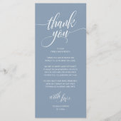 Moderne Rustic Wedding Reception Hartelijk dank Programmakaart (Voorkant)