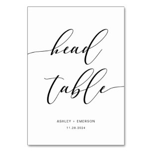 Moderne Rustic Wedding Table Number Kaart