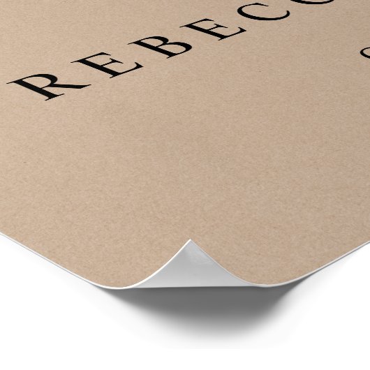 Moderne Rustic, Welkom bij het Proefhuwelijksdiner Poster (Hoek)