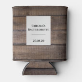 Moderne Rustic Wood - Gepersonaliseerde partijKoel Blikjeskoeler (Voorkant)