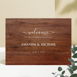 Moderne Rustic Wood Kijk Weddenschappen Ontvangen Poster