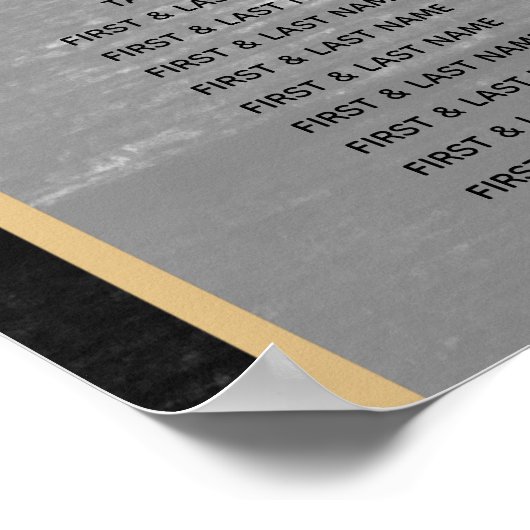 Moderne Rustic Wood Lights Wedding Seating Chart Poster (Hoek)