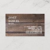 Moderne Rustic Wood Professional, aangepast Visitekaartje (Voorkant)