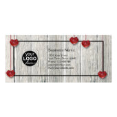 Moderne Rustic Wood Valentijnsdag Harting Korting Reclamekaart (Achterkant)