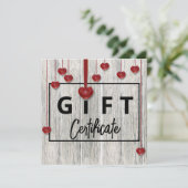 Moderne Rustic Wood Valentijnsdag Hearts Cadeaukaa (Staand voorkant)