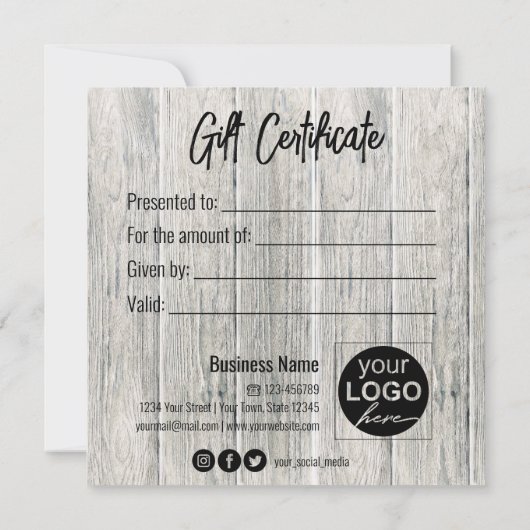 Moderne Rustic Wood Valentijnsdag Hearts Cadeaukaa (Achterkant)