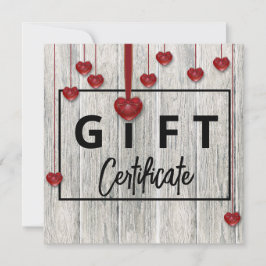Moderne Rustic Wood Valentijnsdag Hearts Cadeaukaa