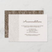 Moderne Rustic Woodgrain Bodding Card Informatiekaartje (Voorkant / Achterkant)