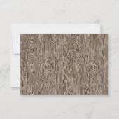 Moderne Rustic Woodgrain Wedding Kaart (Achterkant)