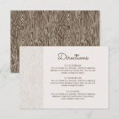 Moderne Rustic Woodgrain Wedding Kaart (Voorkant / Achterkant)