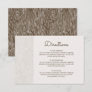 Moderne Rustic Woodgrain Wedding Kaart