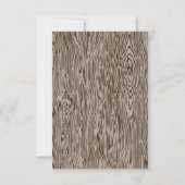 Moderne Rustic Woodgrain Wedding RSVP Kaart (Achterkant)