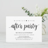 Moderne Rustic, Zwarte script, Trouw Elopement Kaart (Staand voorkant)