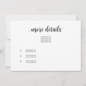 Moderne Rustic, Zwarte script, Trouw Elopement Kaart (Achterkant)