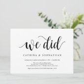 Moderne Rustic, Zwarte script, Trouwvlucht Kaart (Staand voorkant)