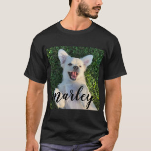 Moderne Rustieke Aangepaste Huisdierfoto T-shirt