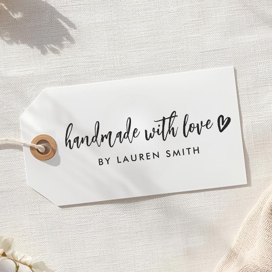 Moderne rustieke aangepaste naam handgemaakt met l zelfinktende stempel