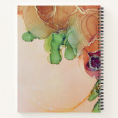 Moderne Rustieke Abstracte Bloemige Naam Notitieboek (Achterkant)
