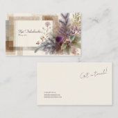 Moderne rustieke Abstracte botanische collage Visitekaartje (Voorkant / Achterkant)