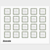 Moderne Rustieke Ambachtelijke Minimalistische Kaa Vierkante Sticker (Vel)