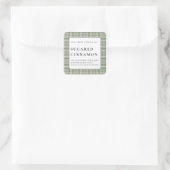 Moderne Rustieke Ambachtelijke Minimalistische Kaa Vierkante Sticker (Tas)