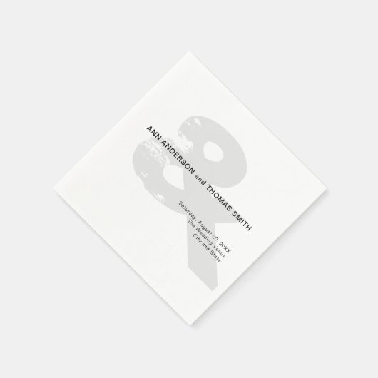 Moderne Rustieke Ampersand Trouw Papieren Servet (Hoek)