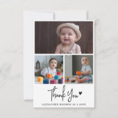 Moderne & Rustieke Baby Shower Bedankt Foto (Voorkant)