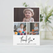 Moderne & Rustieke Baby Shower Bedankt Foto (Staand voorkant)