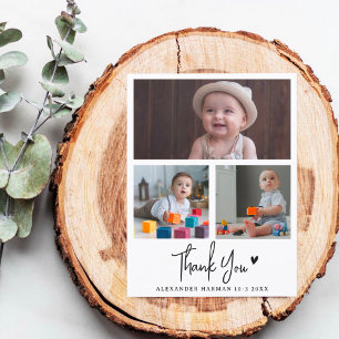 Moderne & Rustieke Baby Shower Bedankt Foto Briefkaart
