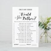 Moderne Rustieke Baby Shower Spel PRINTED (Staand voorkant)