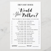 Moderne Rustieke Baby Shower Spel PRINTED (Voorkant)