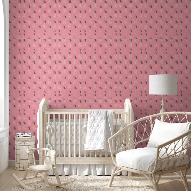   Moderne Rustieke Beer Patroon Behang (Kinderen)