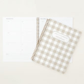 Moderne Rustieke Beige Buffalo Check Planner (Display)