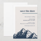 Moderne rustieke berg Natuur outdoor bruiloft Kaart (Voorkant / Achterkant)