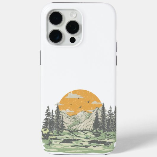 Moderne Rustieke Bergwoud Case-Mate iPhone Case (Achterkant)